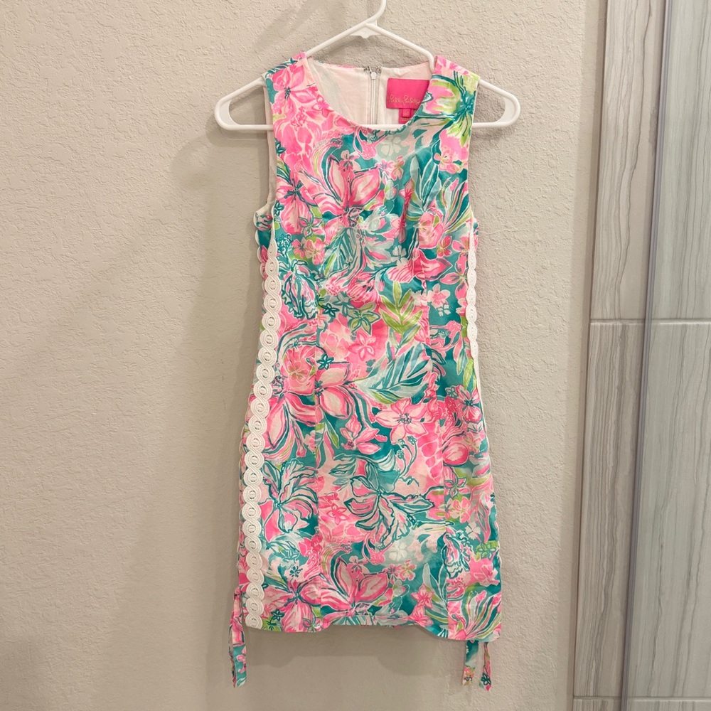 Lilly Pulitzer Shift Dress in Pink and Green